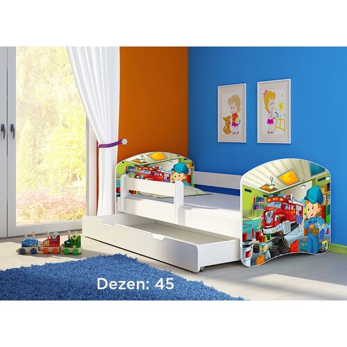 ACMA dečiji krevet II 180x80 f + du&amp;scaron;ek 6 cm WHITE45 Slike