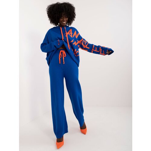 Fashion Hunters Blue and orange casual two-piece set Slike