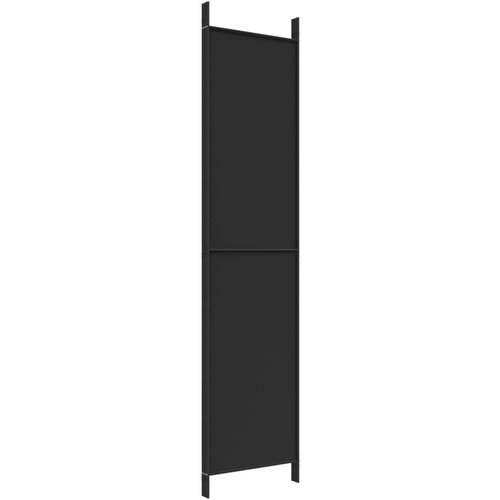  pregrada s 4 panela crna 200 x 220 cm od tkanine Slike