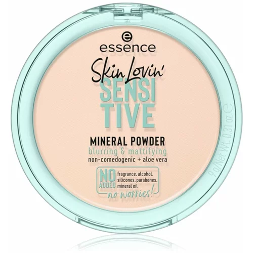 Essence skin lovin' sensitive mineral powder mat puder za občutljivo kožo 9 g odtenek 01 translucent