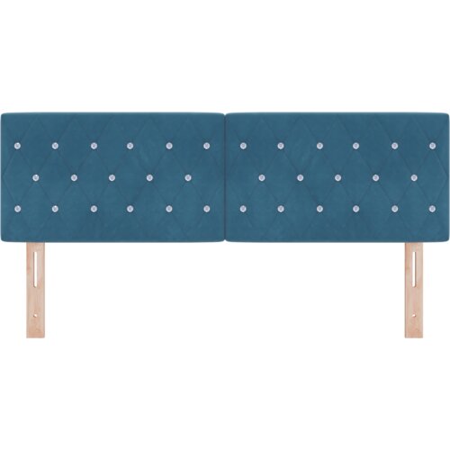  LED uzglavlje s kristalnim dugmicama tamno plavo 72 cm bar&amp;scaron;unasto Slike
