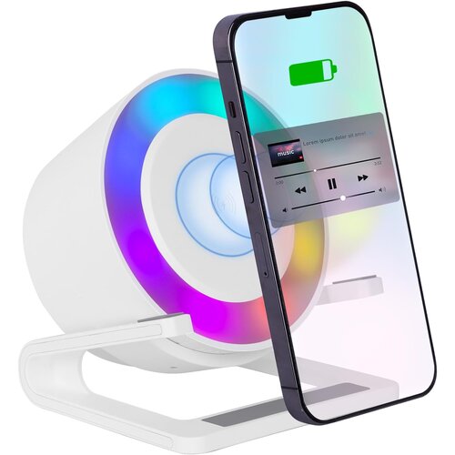 Generic nočna lučka zvočnika za brezžično polnjenje, bluetooth zvočnik 3 v 1,, (21127434) Cene