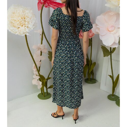 Gemre Navy blue floral maxi dress Marcello Slike