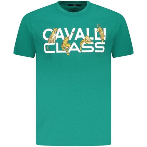 Cavalli Class Mu&scaron;ka Majica Kratkih Rukava Zelena Cijene