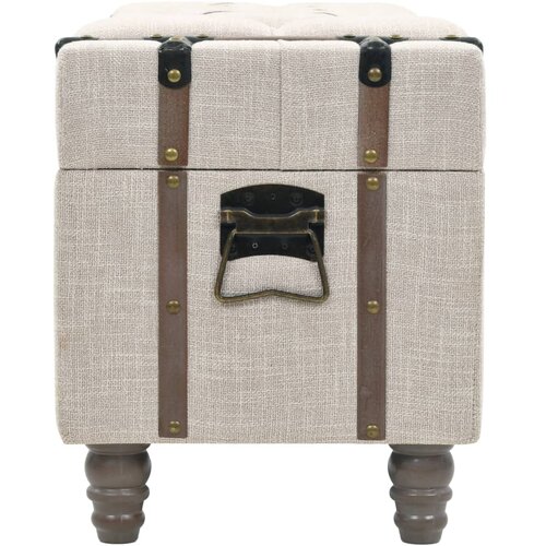  3-dijelni set klupa za pohranu 112x37x45 cm od drva i čelika Slike