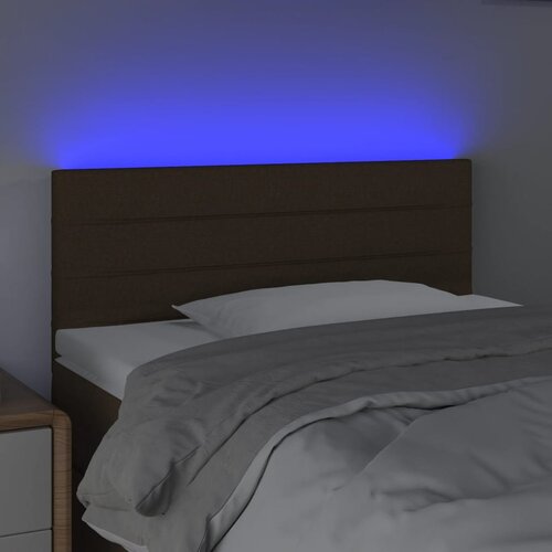  LED uzglavlje tamnosmeđe 100x5x78/88 cm od tkanine Slike