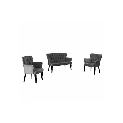 Atelier Del Sofa sofa i dve fotelje paris black wooden grey Cene