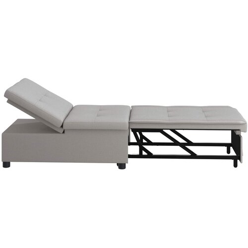  Krevet-sofa na razvlačenje Sivi 194 x 50 x 82 cm tkanina Slike