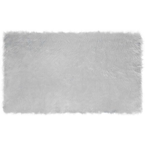 vidaXL Lažni Ovčji Tepih Siva 200 x 100 cm Poliester Cene