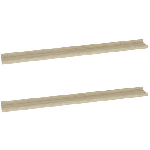 Maison Chic 2 kosi Stenske Police - Viseče police sonoma hrast 100x9x3 cm, (21793775) Cene