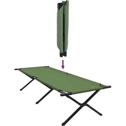  Sklopivi kamperski krevet Zelena 210 x 80 x 46 cm Slike