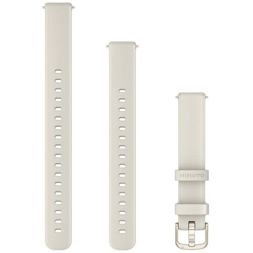 Garmin remen za Lily 2, 14 mm, silikon boje kosti, metalik-zlatni metalni dijelovi Cene