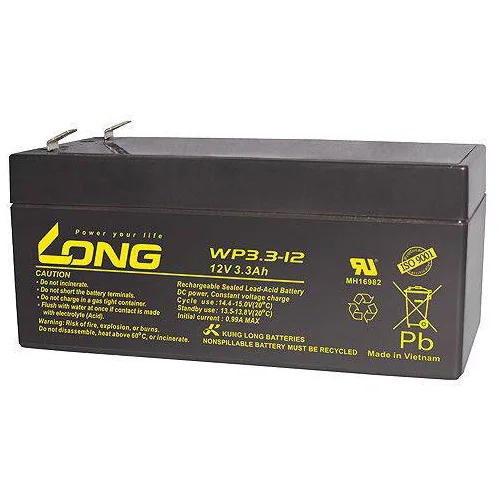 Long WP3.3-12 WP3.3-12 svinčeni akumulator 12 V 3.3 Ah svinčevo-koprenast (ŠxVxG) 134 x 65.5 x 67mm ploščati vtič 4,8mm nizko samopraznjenje, brez vzd, (20438751) Long WP3.3-12 WP3.3-12 svinčeni akumulator 12 V 3.3 Ah svinčevo-koprenast (ŠxVxG) 134 x 65.5 x 67mm ploščati vtič 4,8mm nizko samopraznjenje, brez vzd, (20438751)