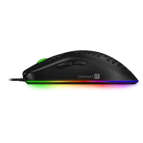 Connect IT CMO-5511-BK - LED RGB žični gejmerski mi&amp;scaron; 200-12800 DPI crne boje Slike