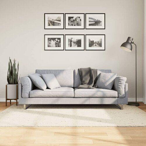 VidaXL Ko&amp;scaron;ata preproga moderna krem 140x200 cm Slike