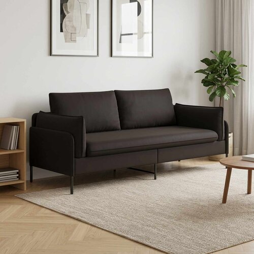 SOFA za 3 osobe Crna 222 x 81 x 89 cm Bar&amp;scaron;un Slike