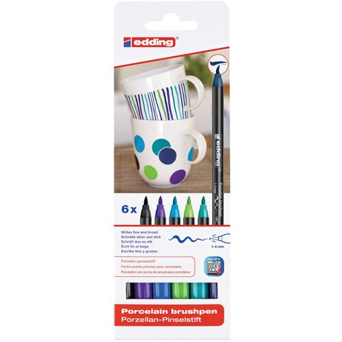 Marker brushpen za porculan-keramiku 4200/6 edding cool blister Slike