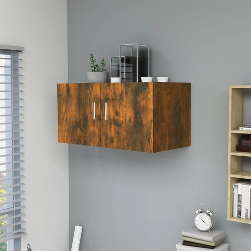 vidaXL Stenska omarica dimljeni hrast 80x39x40 cm konstruiran les Cene