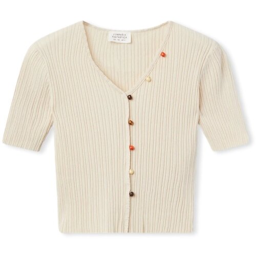 Compania Fantastica Topi & Bluze COMPAÑIA FANTÁSTICA Top 10217 - Beige Bež Cene