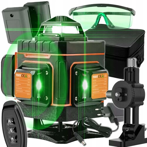 VERKGROUP Aku. 16 linijski zeleni gradbeni laserski nivelir 4D 2x 2400mah LL47P, (21751542) Cene