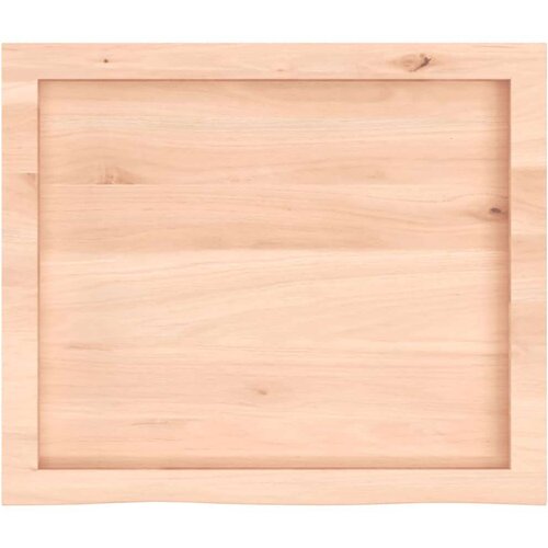 VidaXL Zidna polica 60 x 50 x (2-6) cm neobrađena masivna hrastovina Slike