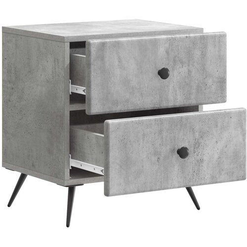  Noćni ormar 2 kom. Betonska siva 43 x 34,5 x 47,5 cm Slike