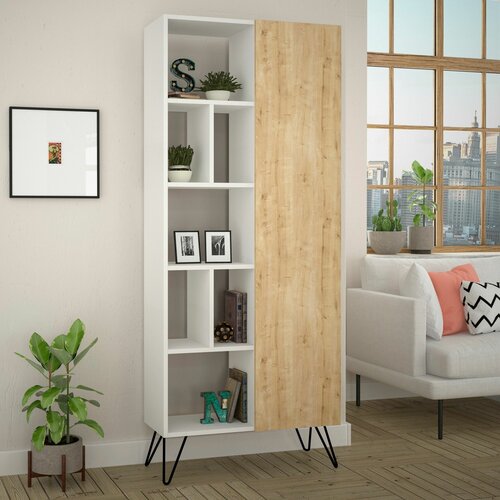 jedda bookcase - white, oak whiteoak bookshelf Slike