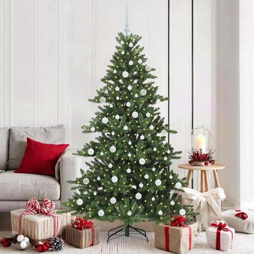 vidaXL Umjetno božićno drvce s nogom with LEDs s stalakom 180cm PVC Cene