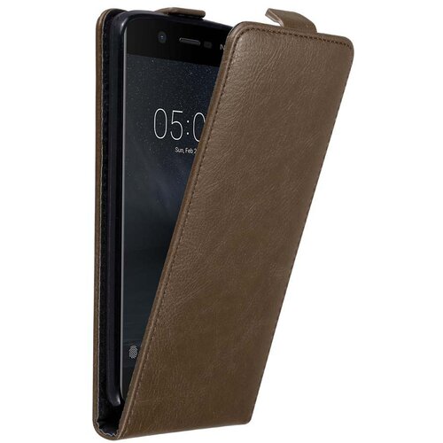 Cadorabo Ohi&scaron;je, združljivo z Nokia 5 2017 v kava rjava - Za&scaron;čitni ovitek v obliki flipa z magnetnim zapiranjem, (20562874) Cene