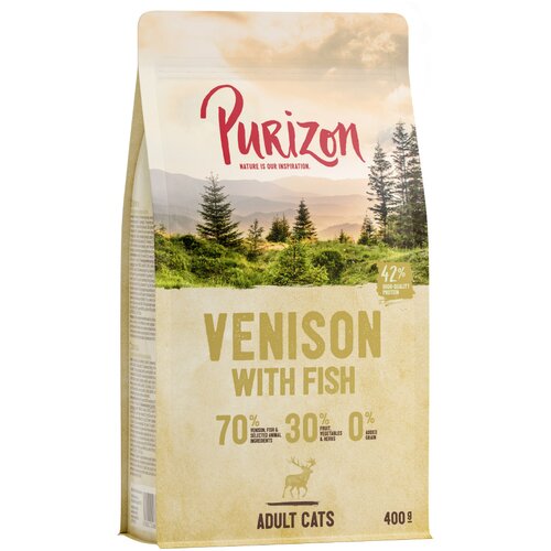 Purizon suha hrana za mačke 2 x 400 g po poskusni ceni! - Adult jelen & riba Cene
