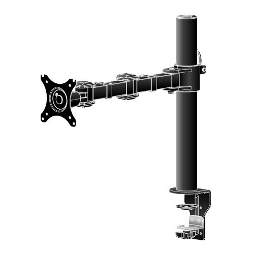 Iiyama Flexible desk mount for single monitor. Desk mount with clamp or grommet. Monitor size 10~30", VESA 75x75 or 100x100mm, <=10kg. Cene