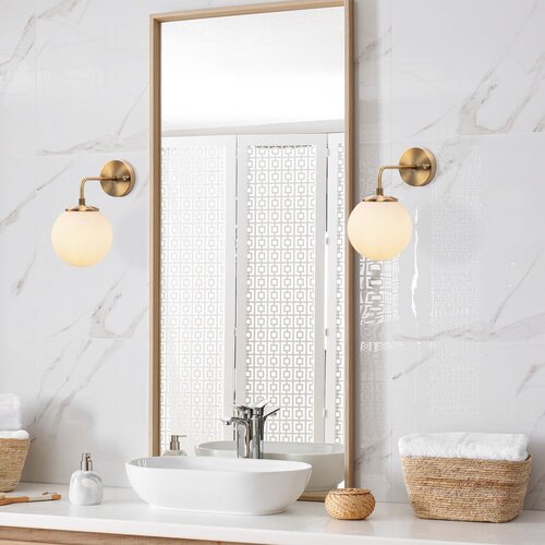 Opviq lights Bela/v bronasti barvi stenska svetilka &amp;oslash; 15 cm Viran &amp;ndash; Slike