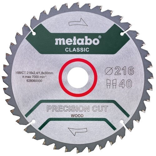 Metabo list krožne žage HW/CT 628060000, 216x30, Z40 WZ 5 neg. Cene