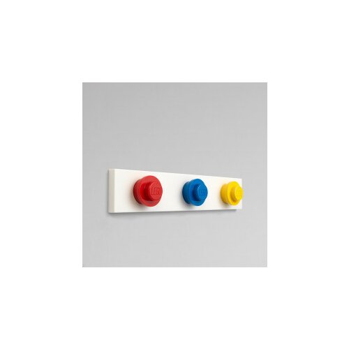 Lego kuke za kačenje na nosaču - crvena, plava, žuta Slike
