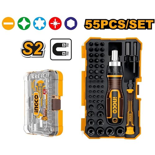 Ingco Set preciznih odvijača i bitova HKSDB0558 55 kom SUPER Cene