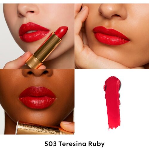 Gucci Beauty Rouge &amp;agrave; L&amp;egrave;vres Satin Lipstick satenasta &amp;scaron;minka odtenek 503 Teresina Ruby 3.5 g Slike