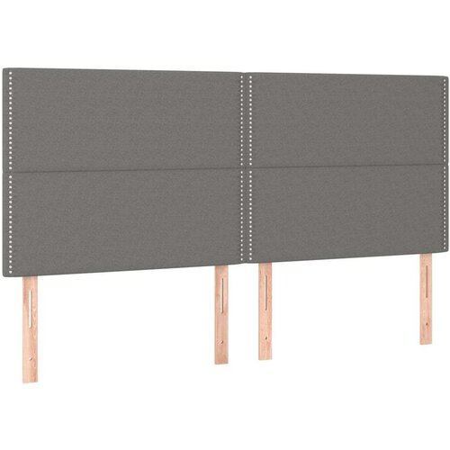  Box spring s madracem LED tamnosivi 200x200 cm tkanina Slike