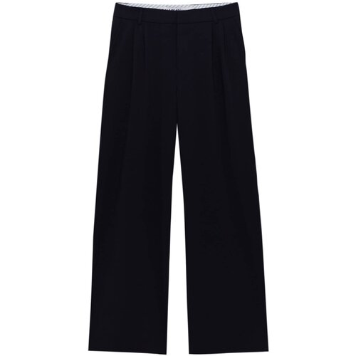 Pull&amp;amp;Bear Hlače z naborki mornarska Slike