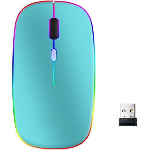 INF Brezžična Bluetooth miška USB polnjenje z barvito osvetlitvijo ozadja Blue, (21275523) Cene