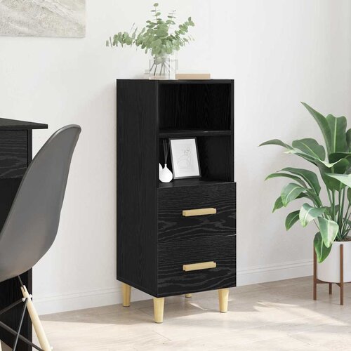 vidaXL Kreveta Crni hrast 34 x 34.5 x 90 cm Konstruirano drvo Cijene