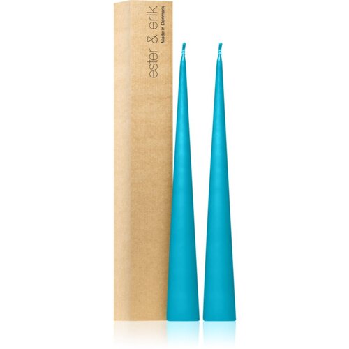 ester & erik cone candles turquoise (no. 56) sveča 2x37 cm Cene
