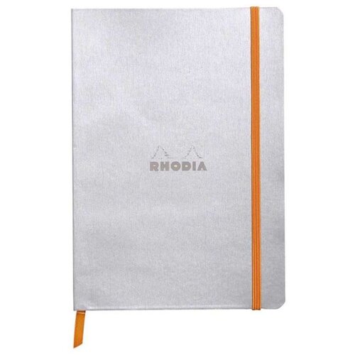  Notes A5, Rhodiarama soft, s gumicom, diktando crte, srebrni Cijene
