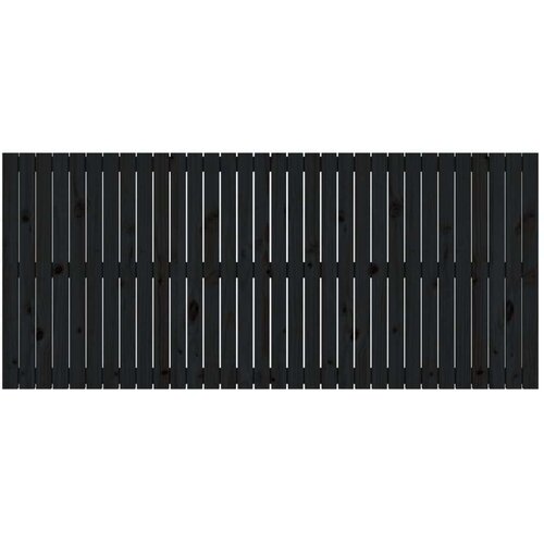  Zidno uzglavlje crni 204x3x90 cm od masivne borovine Slike