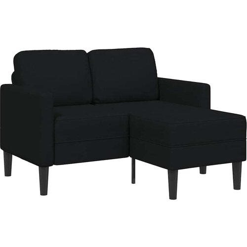 vidaXL 2-sedežna zofa z ležiščem v obliki črne črne 125 cm tkanina, (21749752) Cene