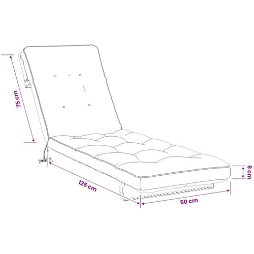  Jastučić za ležaljku VIANEN 100% poliester Crvena - Crvena 200 x 50 x 8 cm Cijene