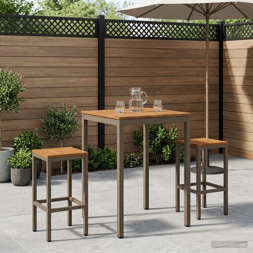  Stol za bar u vrtu Prirodna i kava 70 x 68,5 x 105 cm Cijene