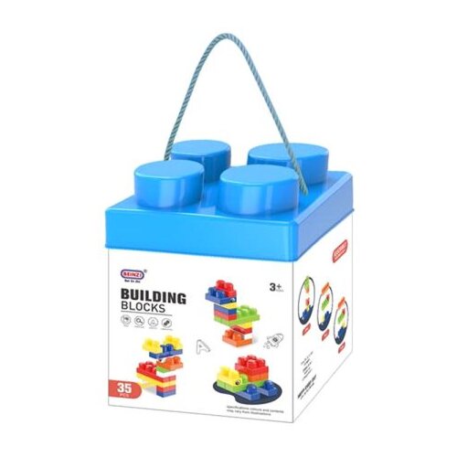  Kocke Building Blocks Medium &amp;ndash; plava kutija 35 komada Slike