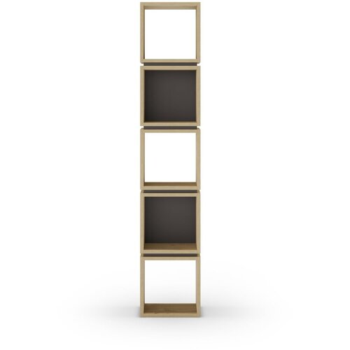 Marckeric Crna/u prirodnoj boji biblioteka u dekoru hrasta 32x167 cm Lofty – Cijene