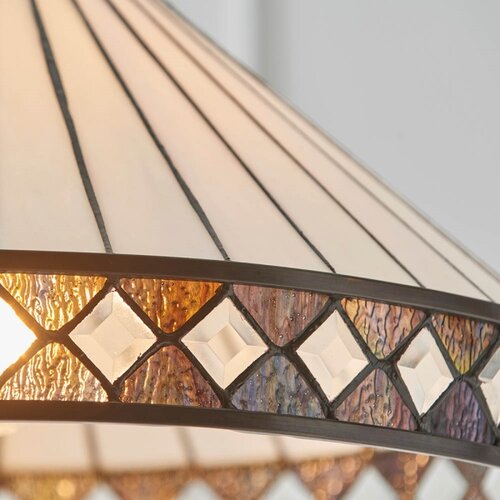 Endon 64147 - Luster na lancu Tiffany FARGO 1xE27/60W/230V prečnik 50 cm Slike