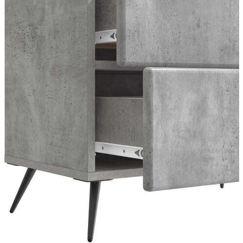  Noćni ormar Betonska siva 62 x 34,5 x 47,5 cm Konstruirano drvo Slike